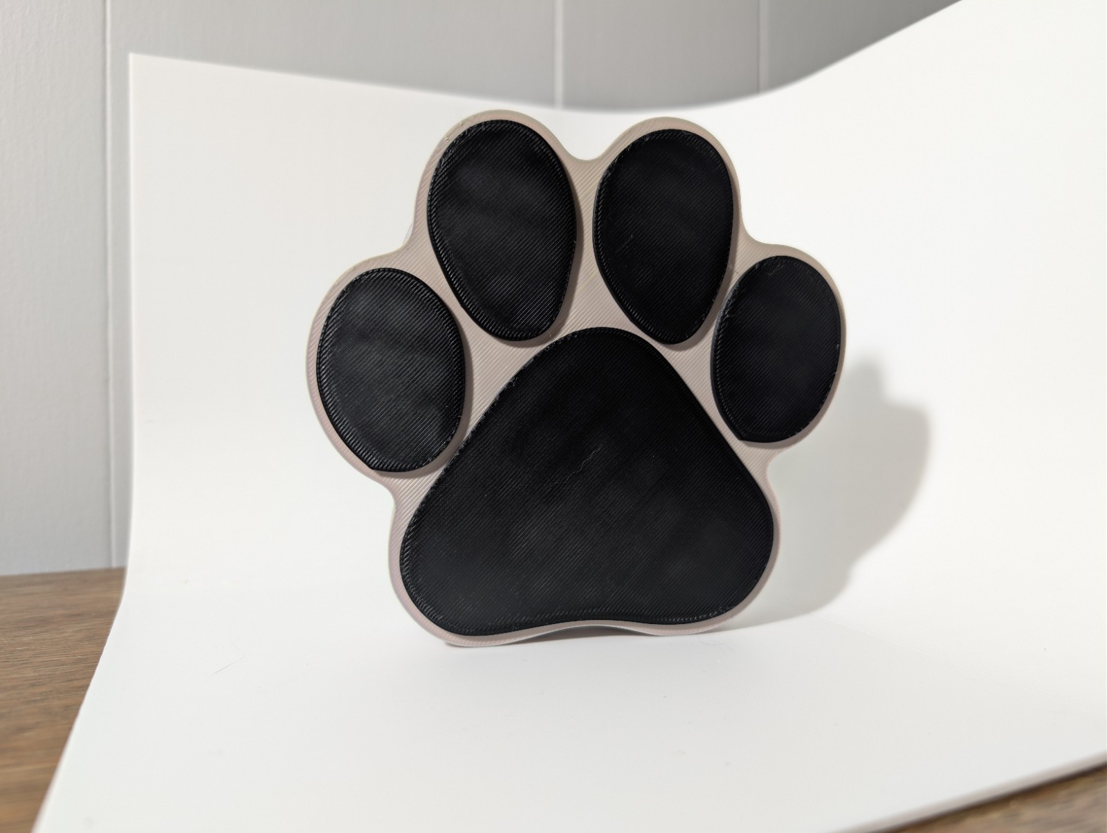 Paw Print Business Card Stand Holder Dog Animal Lovers
