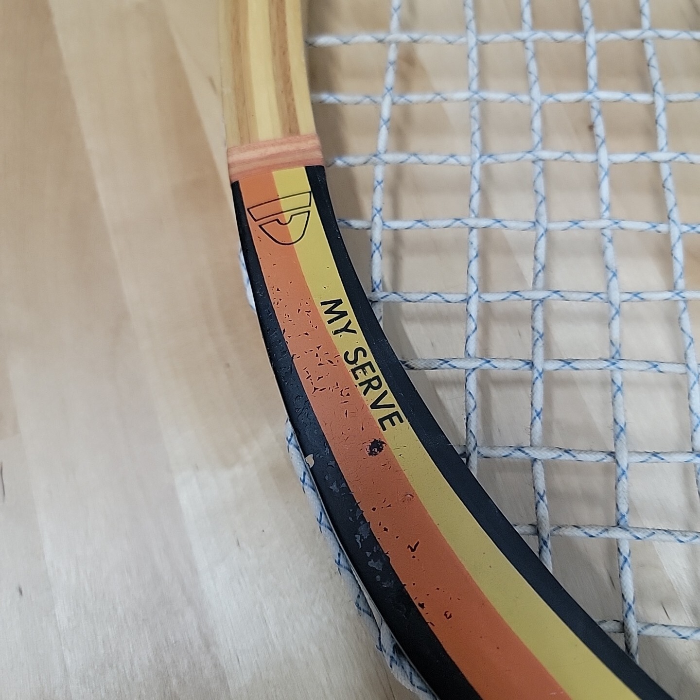 HUGE VTG Donnay Allwood Tennis Racket Trade Sign Advertising Display 54”