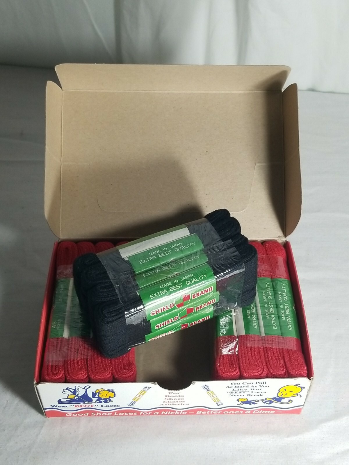 Old Vintage 1950’s – BEST Shoe Laces – Cardboard Display BOX FULL