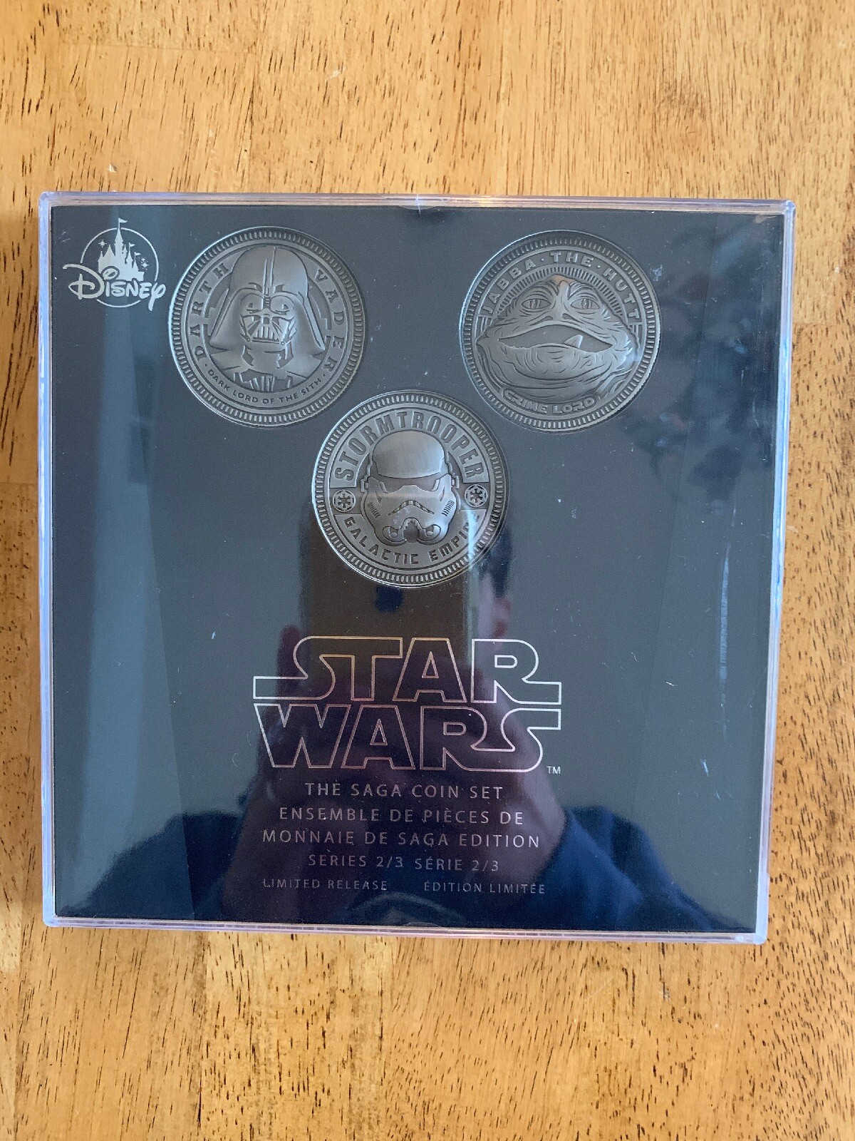 STAR WARS THE SAGA COIN SET SERIES 2/3 DARTH VADER STORMTROOPER JABBA THE HUTT!