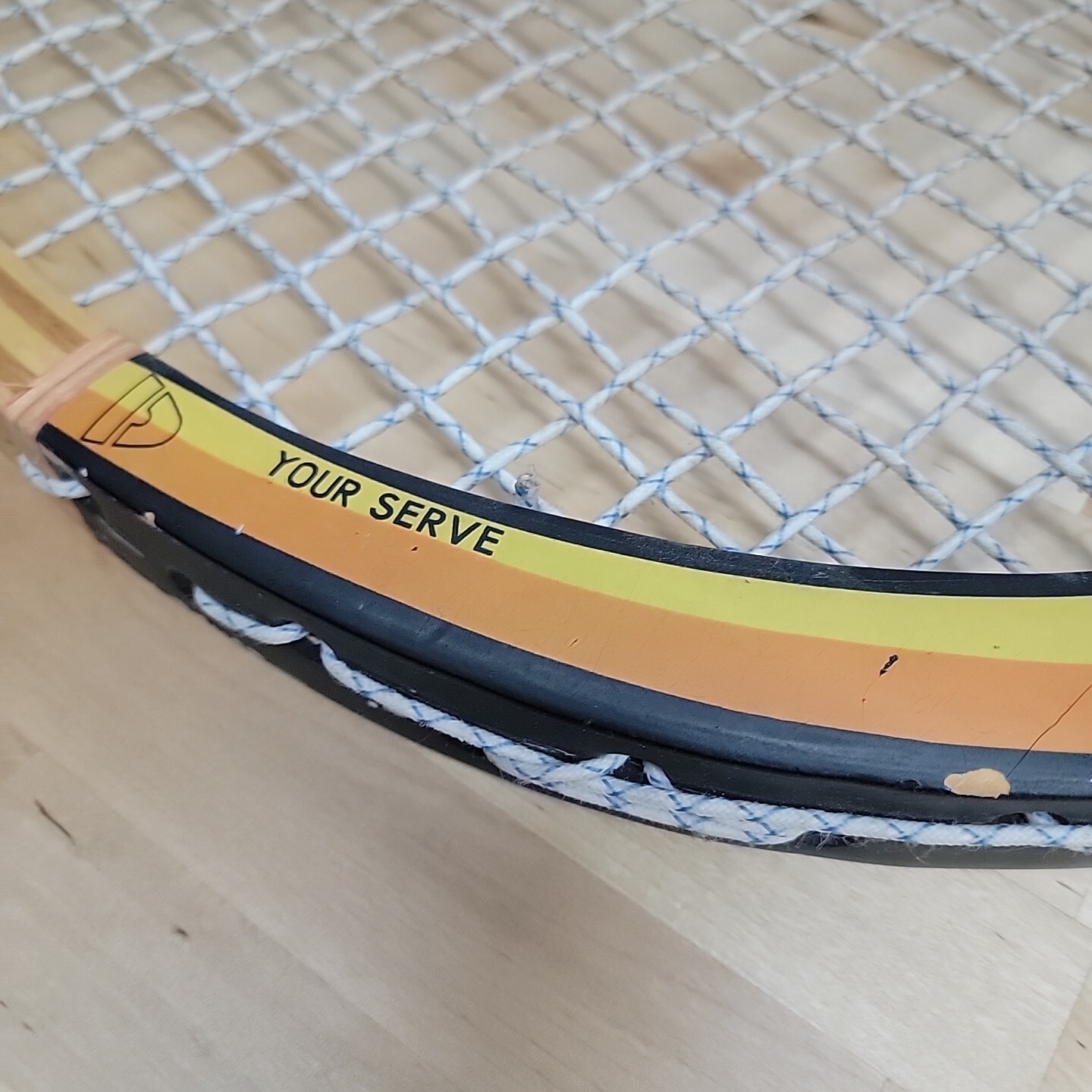 HUGE VTG Donnay Allwood Tennis Racket Trade Sign Advertising Display 54”