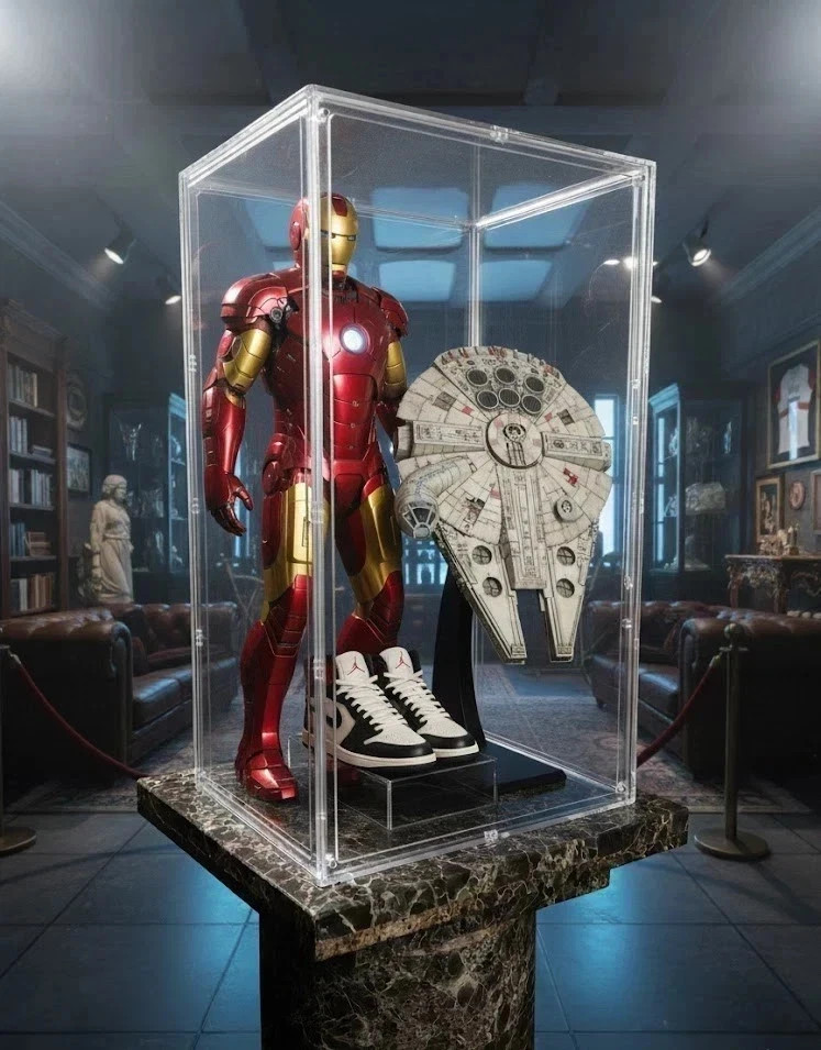 Extra Tall Acrylic Display Case 24” High (12x14x24in) Clear Collectible Showcase