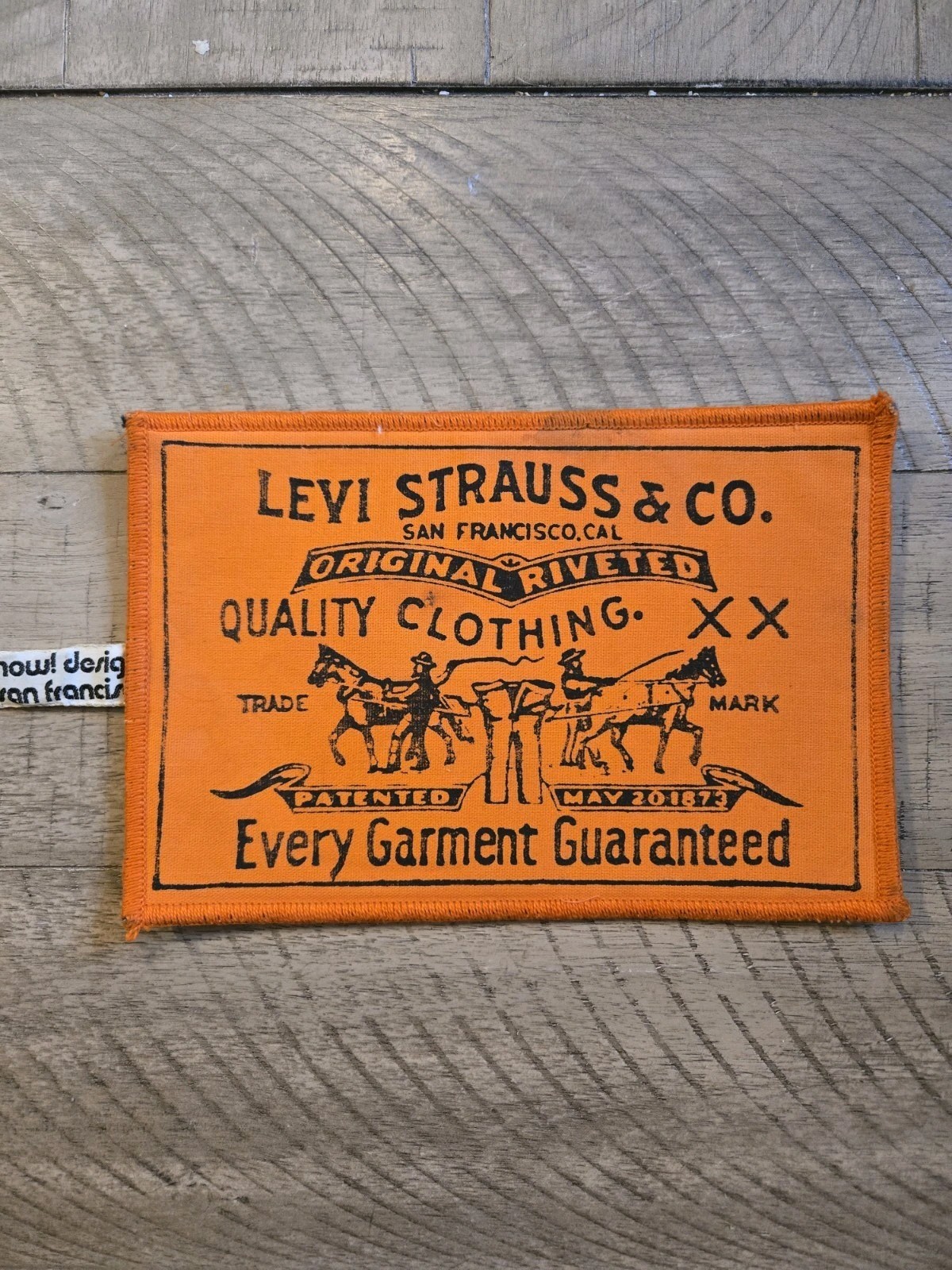 Vintage 70s Levis Levi Strauss Big E Jeans 501 XX Jumbo Patch Countertop Display
