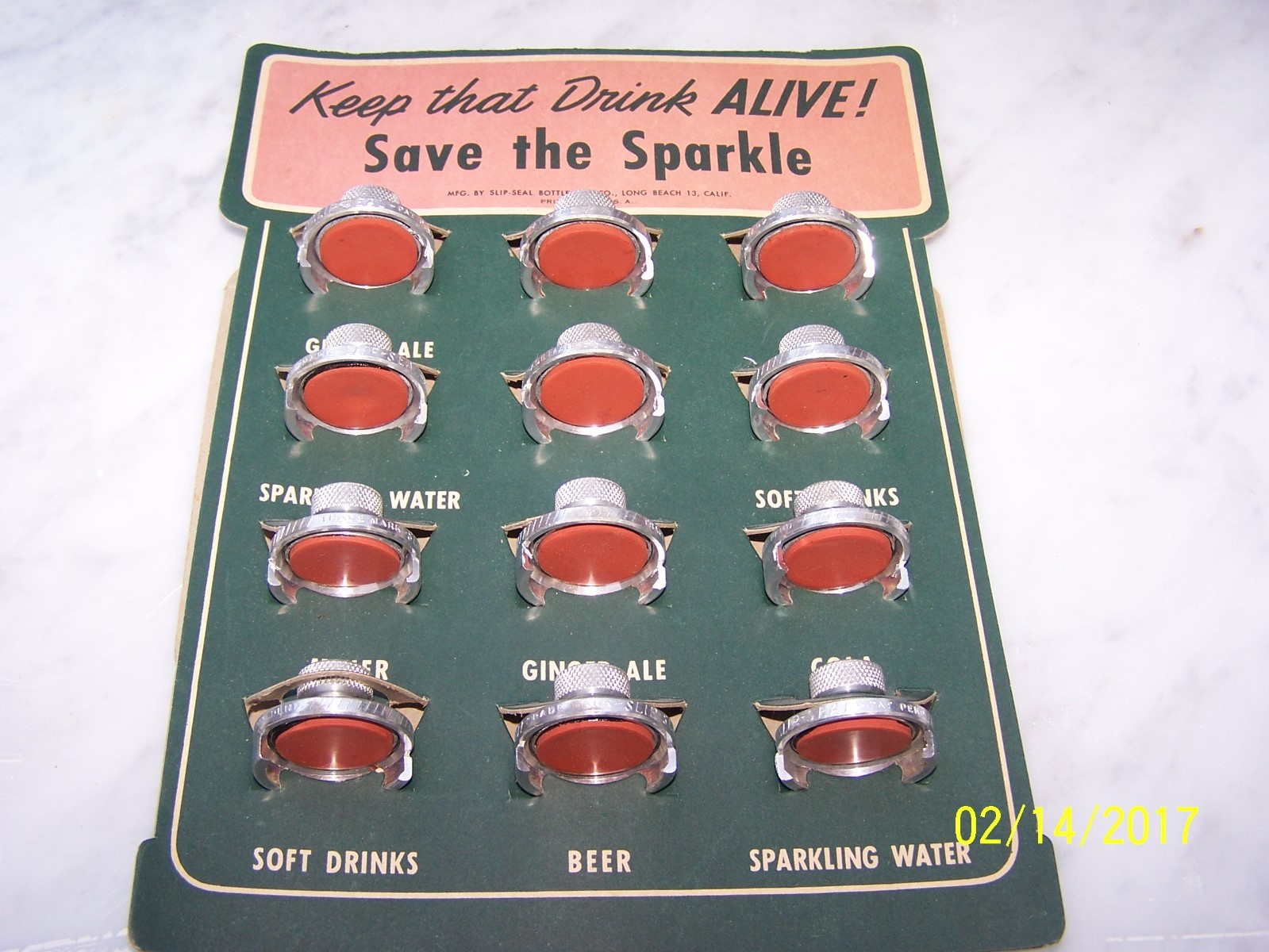 Vintage Slip-Seal Aluminum Screw Down Advertising Store Sign Display U.S.A.