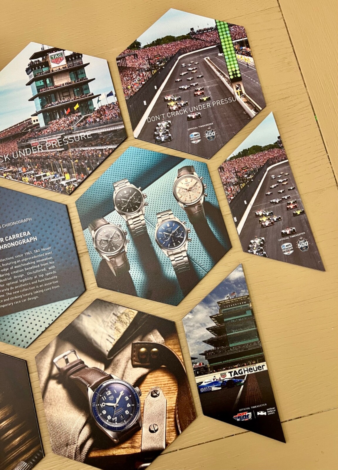 RARE Tag Heuer Racing Carrera Autavia Watch Dealer Store Counter Display 12 Sign