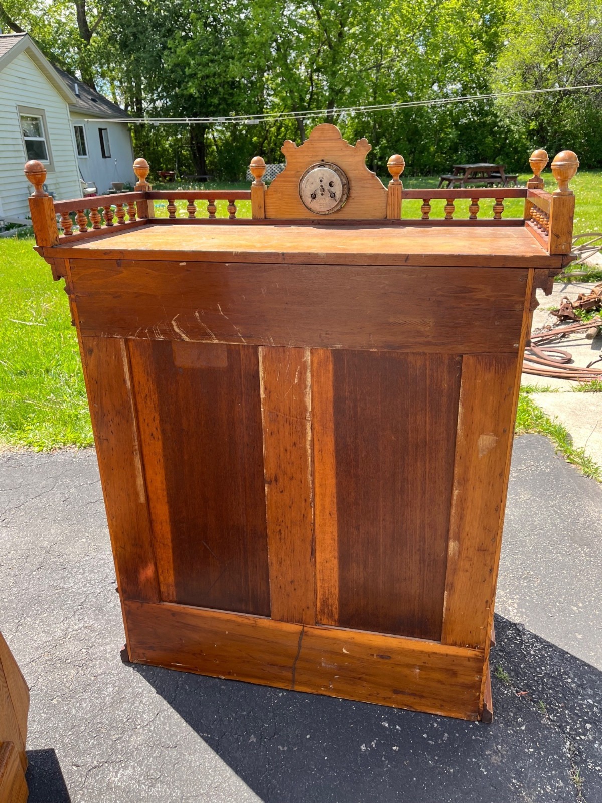 Original Antique 1900s Belding Silk Spool Country Store Advertising Cabinet