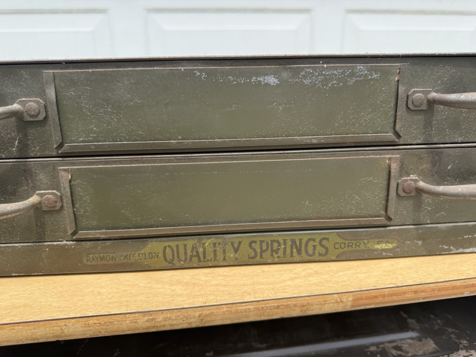 VTG Corry PA Raymond Man. Co. Quality Springs Metal Cabinet W/Springs Included