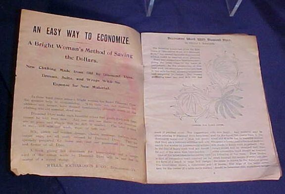 Vintage Fancy Work Art Decorations with Diamond Dyes Catalogue Daggett Wells VT