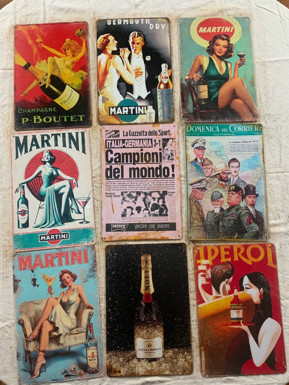 Metal plates No.9 plates, cm 20×30