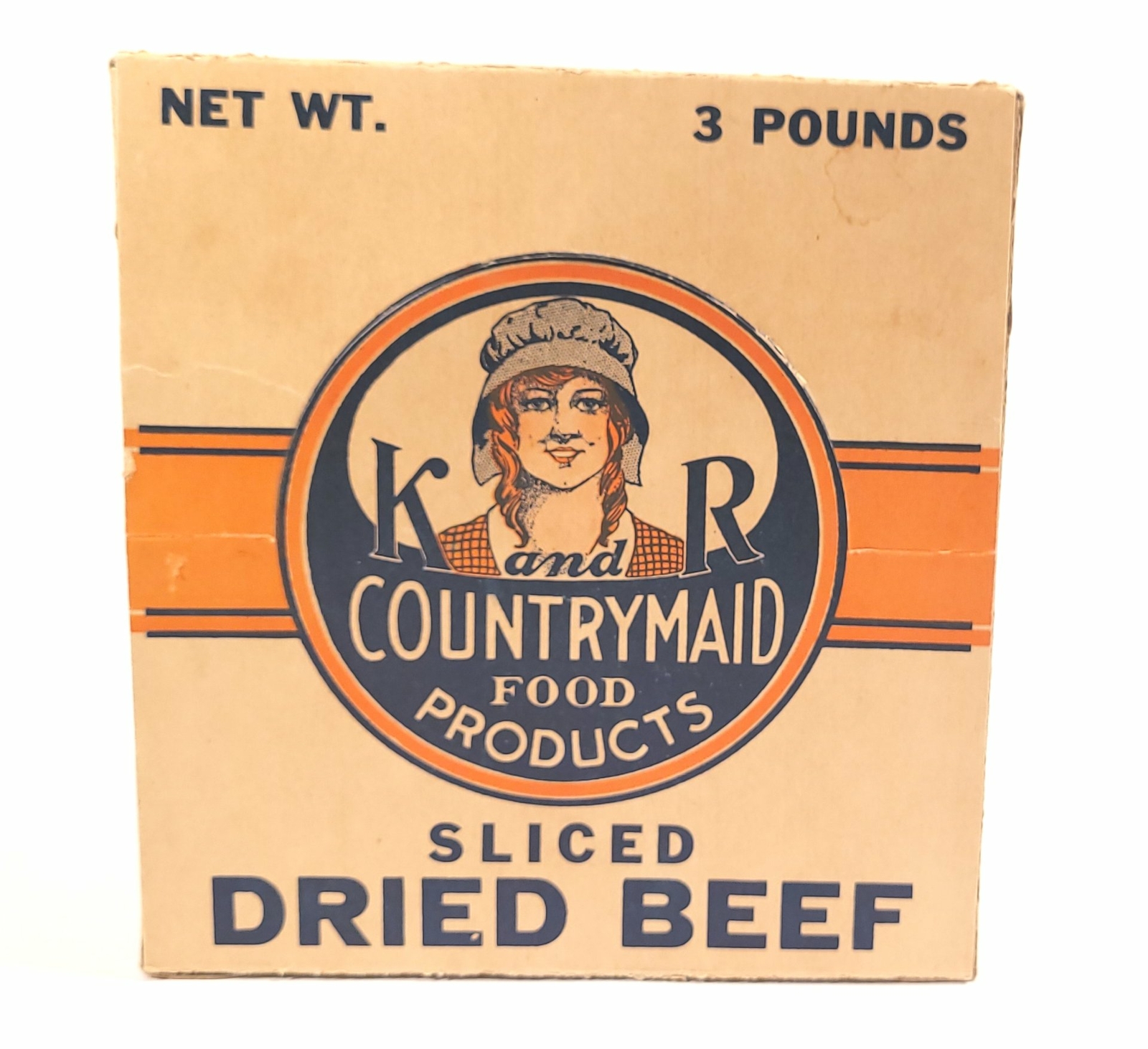 Antique 1920’s COUNTRY MAID SLICED BEEF Package, Store Display, K&R INC.
