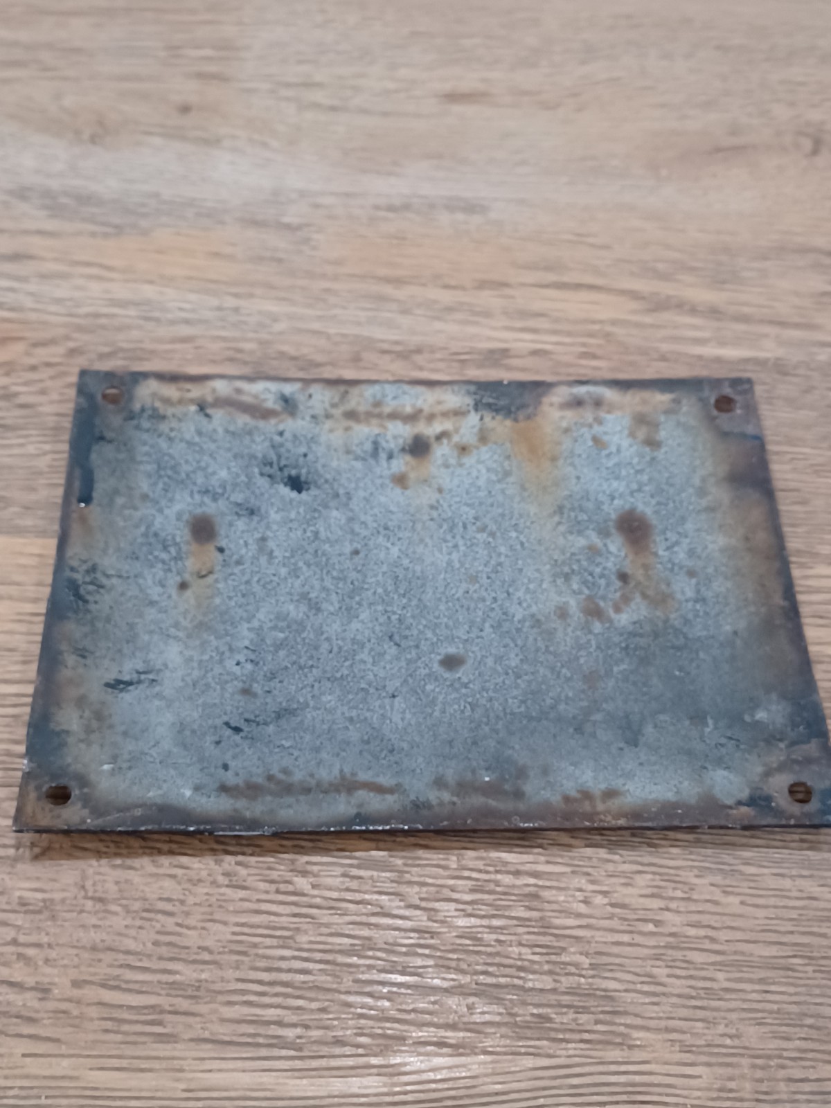 Large antique enameled bomb plaque number 35 street 20x15cm blue enamel