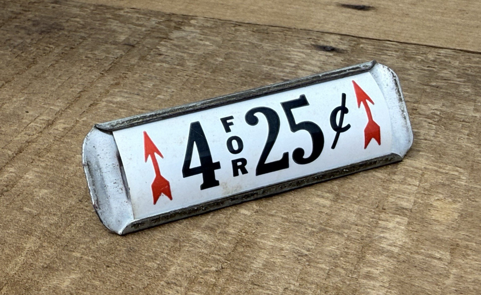 Vintage 1930s Safeway Grocery General Store 3″ Metal Shelf Price Tag Clip