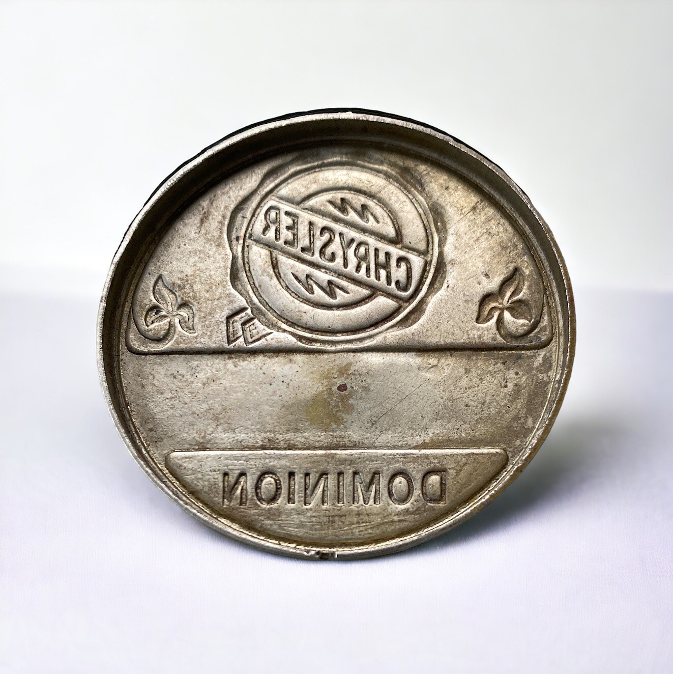 1920’s Chrysler Plant Employee Badge Blank Pos Salesman Sample Dominion Regalia