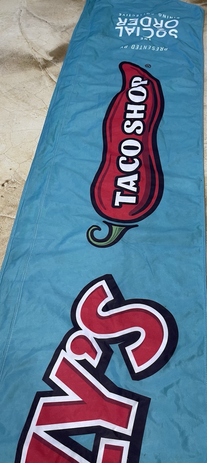 Fuzzy’s Taco Advertising Banner Man Cave Dorm Room