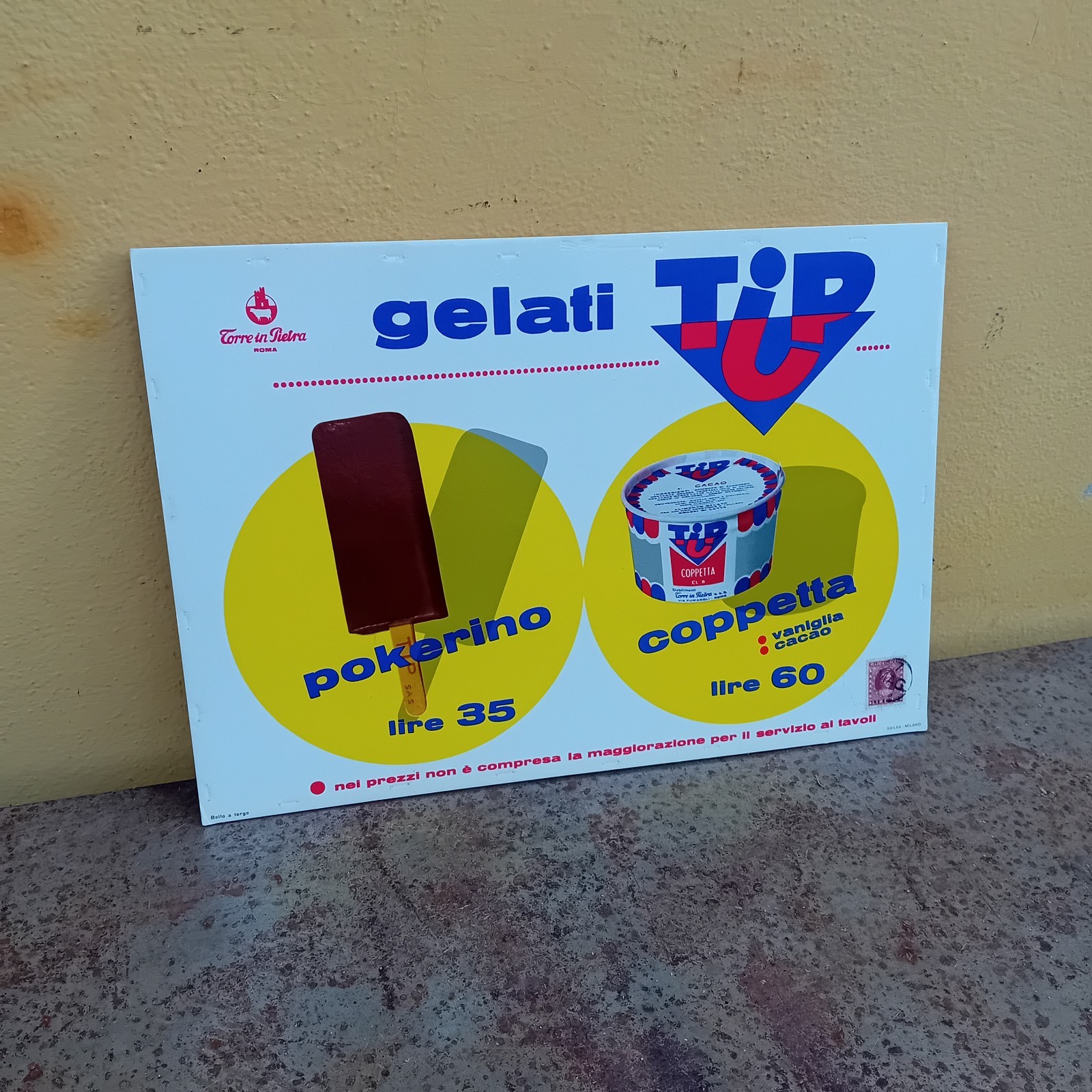 Ice Cream Cardboard Table Sign TIP