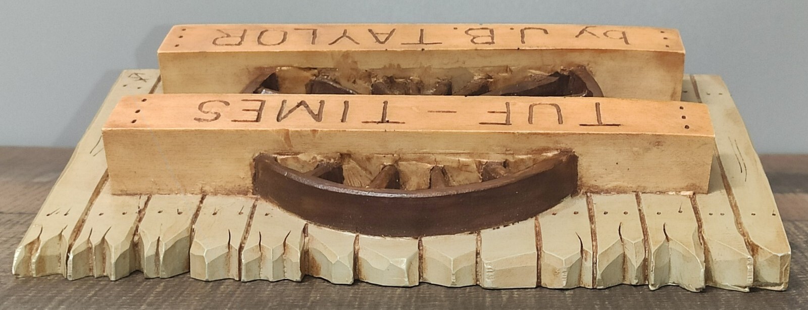 Western Wagon Wheel Figure Store Display 7¾”x 4″- Tuf-Times By J.B. Taylor