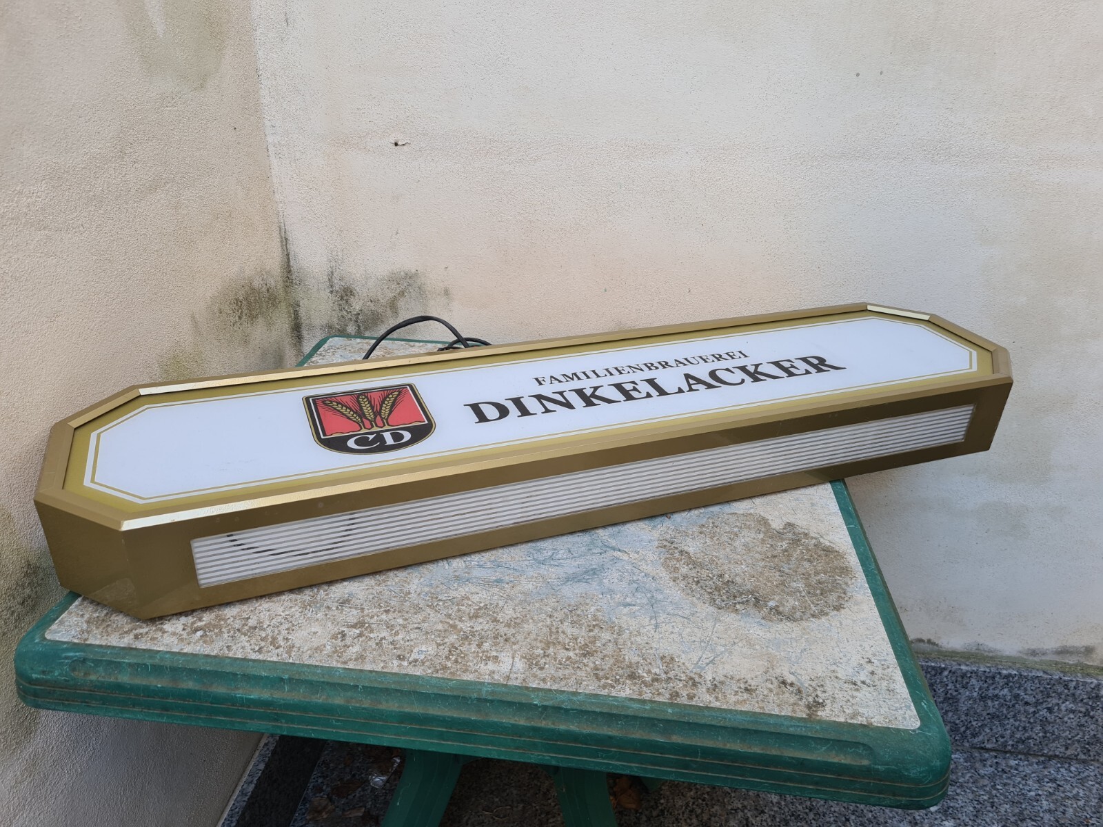Table Sign Light Dinkelacker Counter Lamp Bar Lamp – Vintage