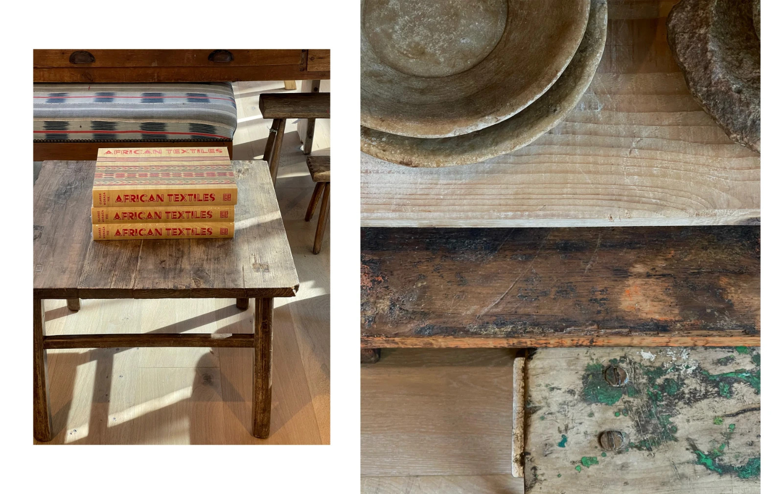 Vintage Industrial Steel & Wood Shelving | Authentic Factory Display Fixture