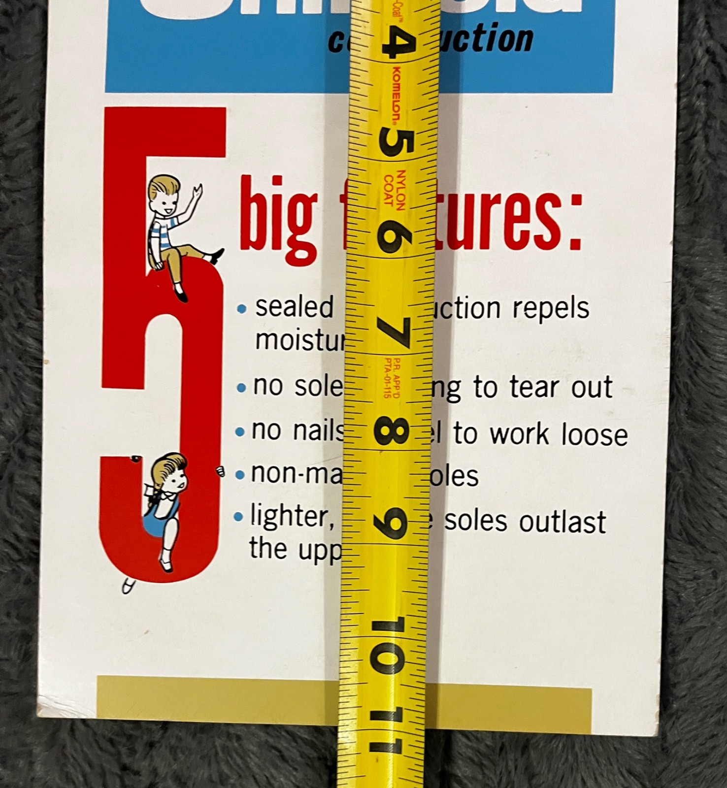 1960s vintage red goose shoes cardboard easel back advertising sign Display Rare
