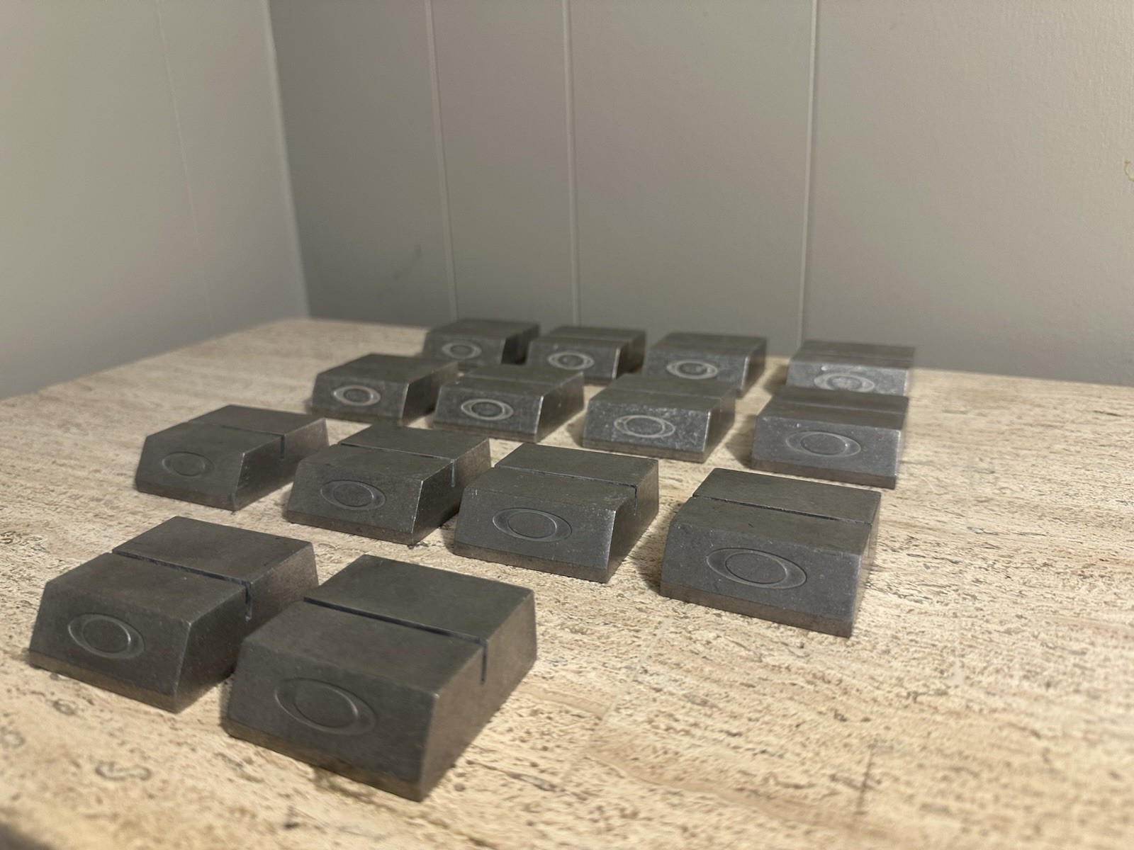 Lot of 14 OAKLEY X-Metal Business Card Stands – Authentic Display Aluminum Rare
