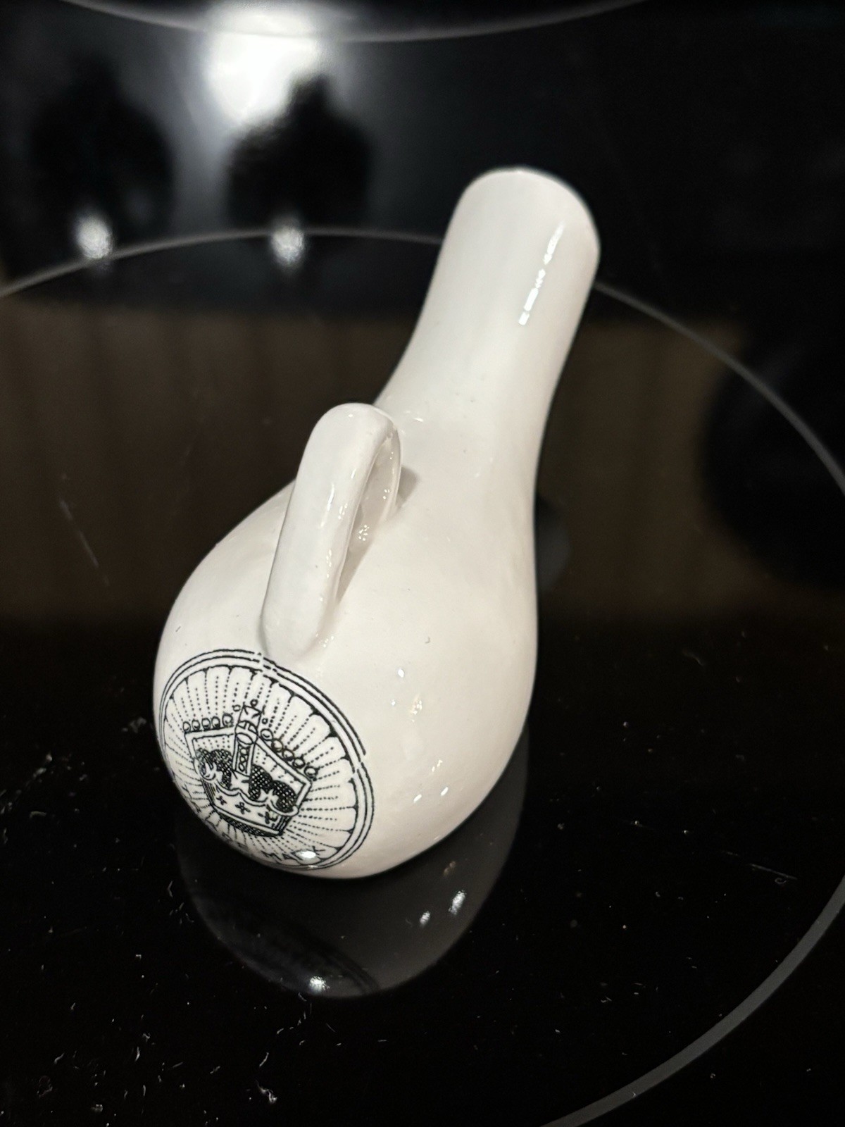 ANTIQUE PORCELAIN MINIATURE SALESMAN SAMPLE MEDICAL HOSPITAL CHAMBER POT BED PAN