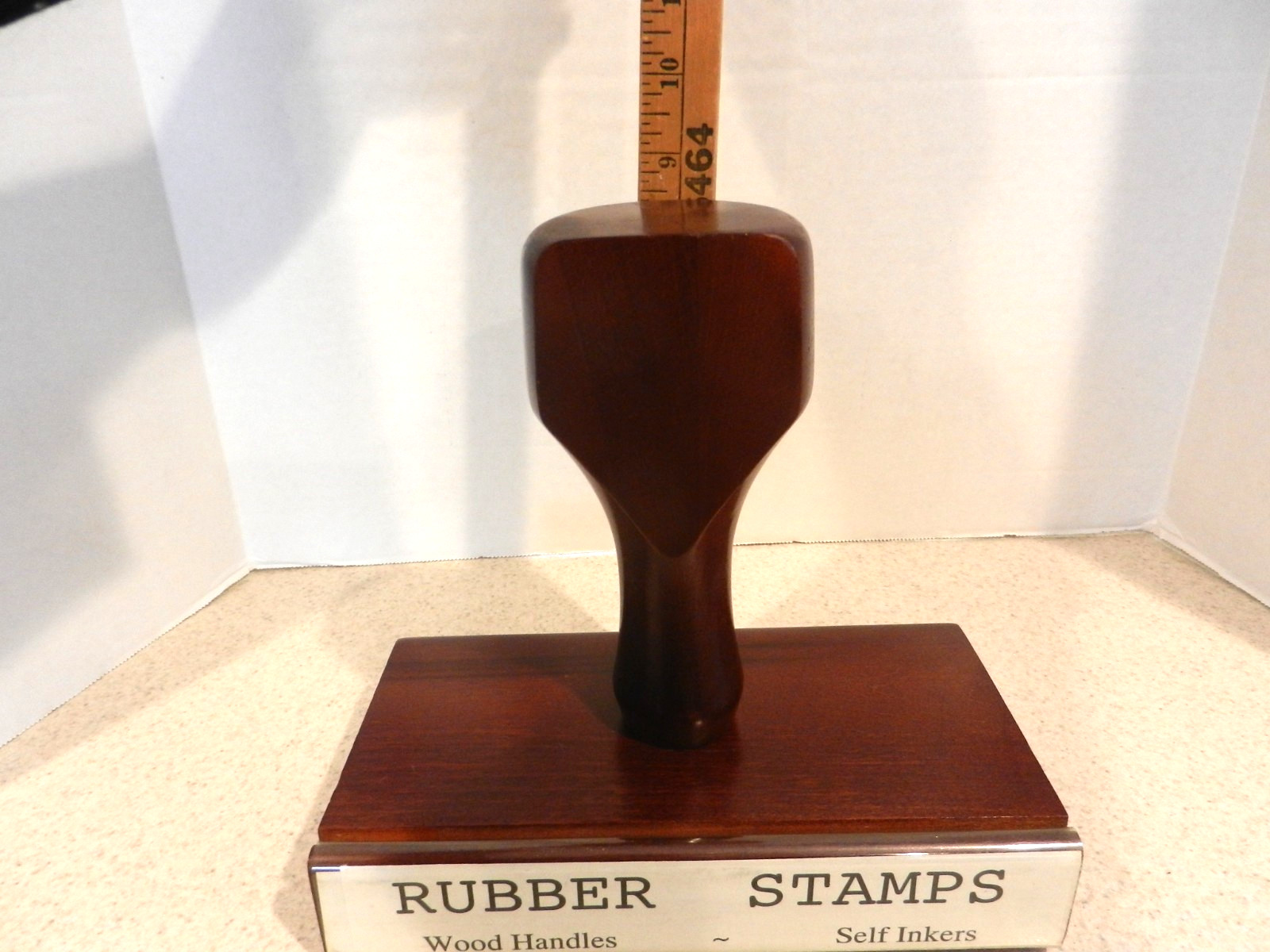 Vintage Large Wood Rubber Hand Stamp Store / Sales Display