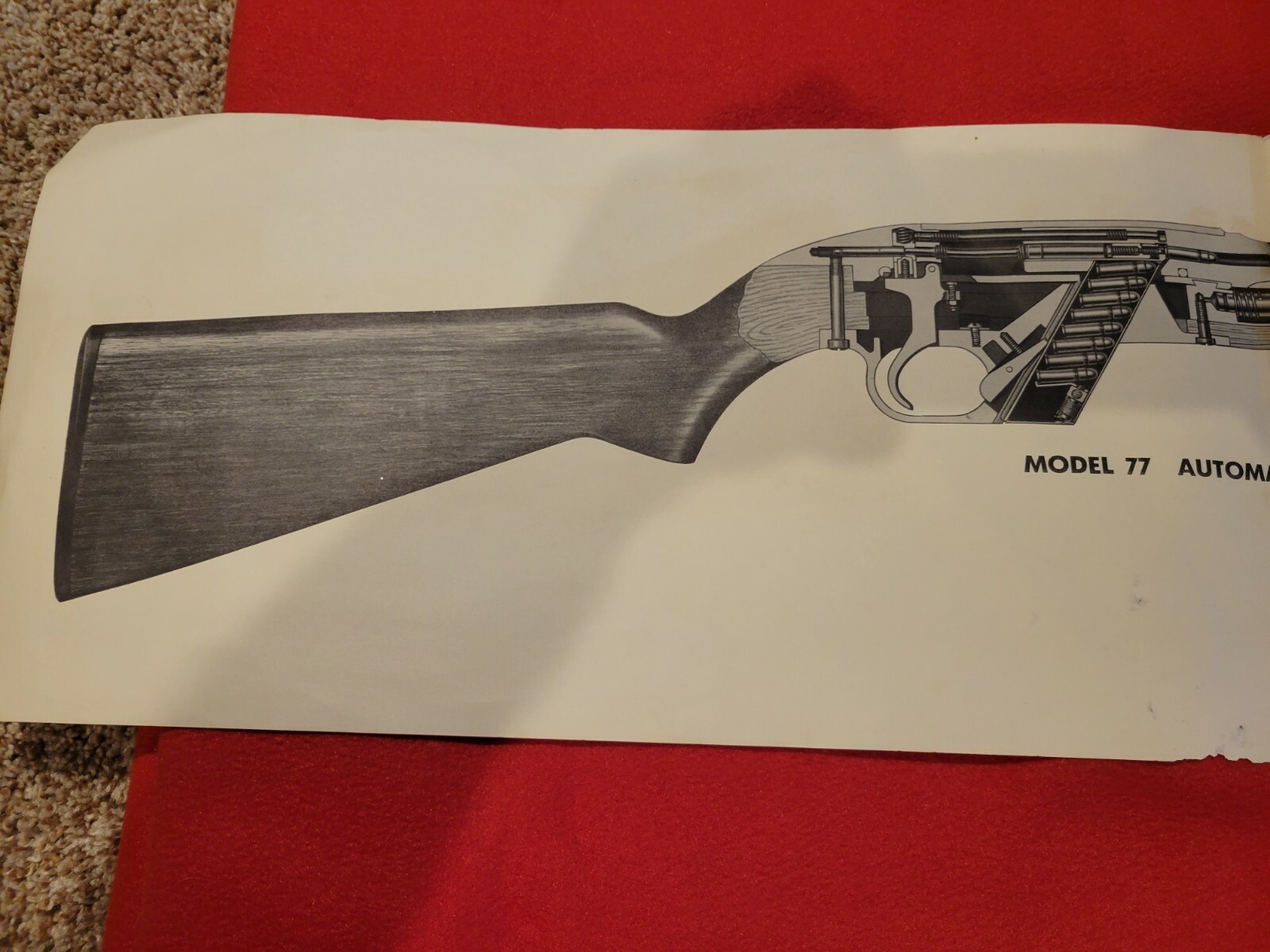 Original Winchester Model 77 Store Display Poster Cut Out