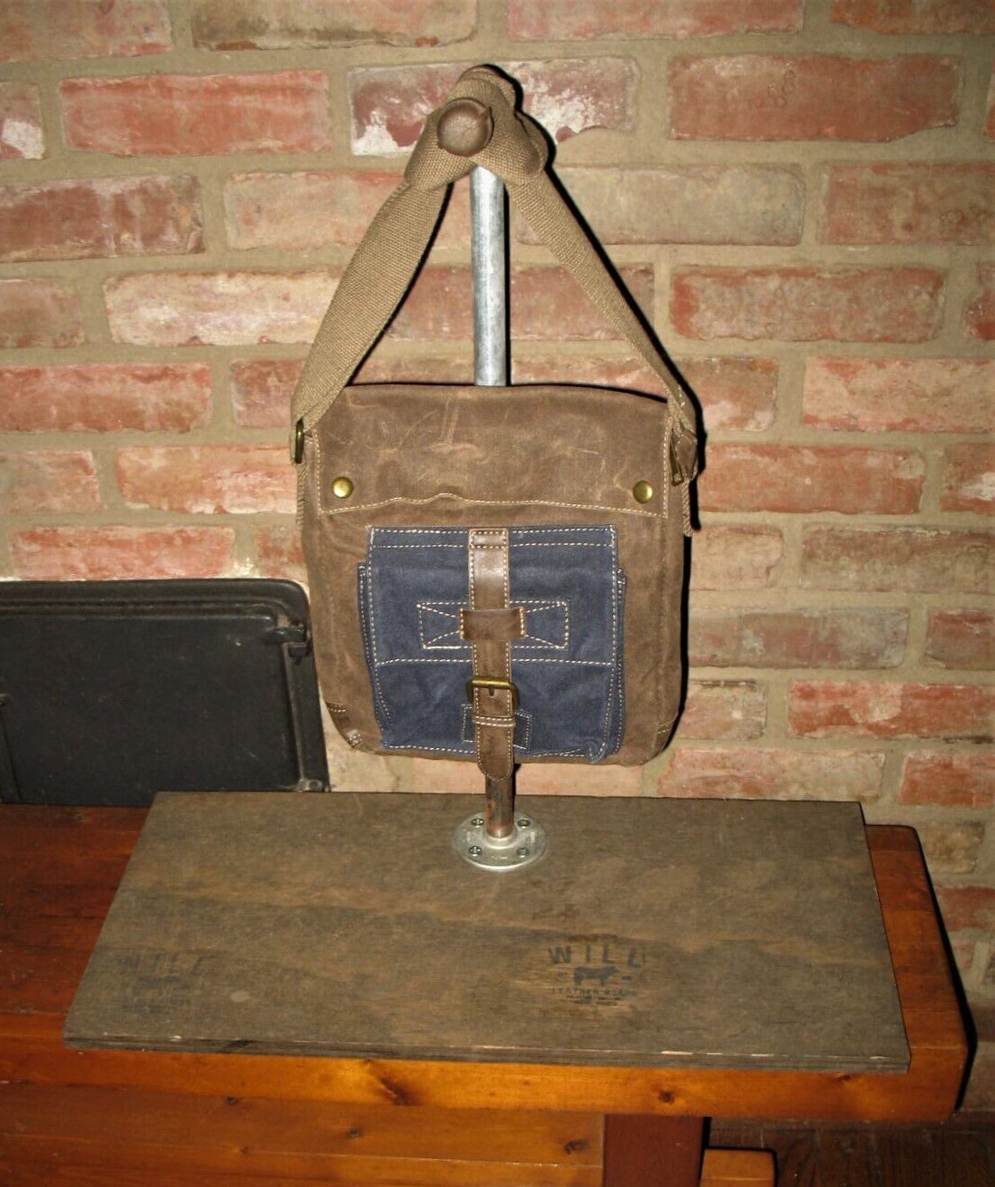 Handmade Will Leather Goods Dealer Advertising Counter Top Easel Display