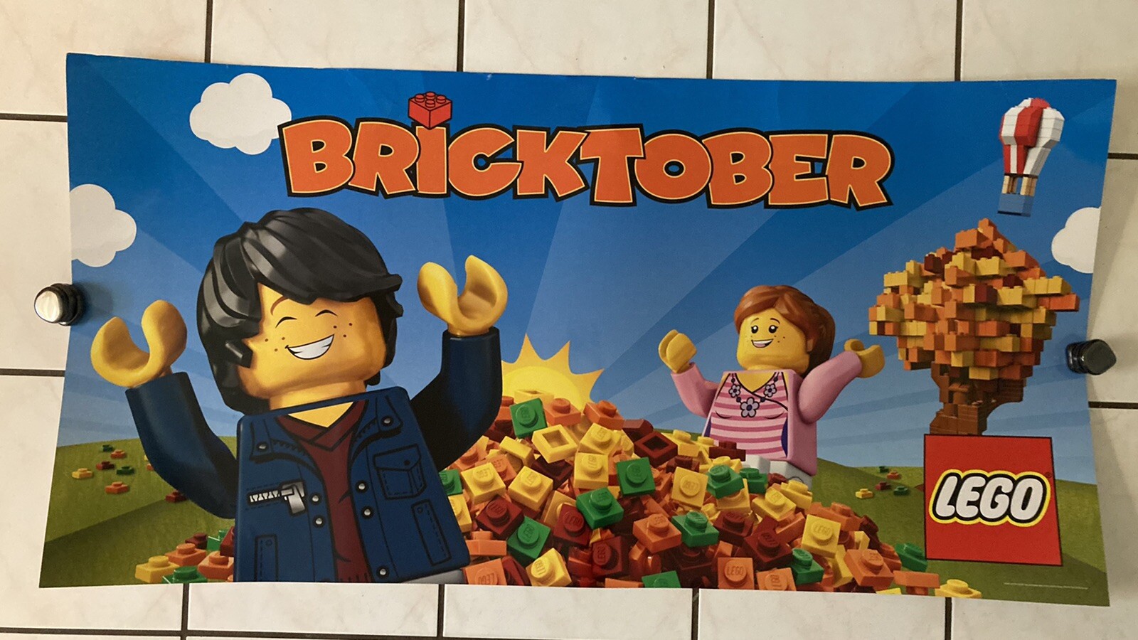 Lego Bricktober Store Display Sign Kit 2016 Toys R Us 5 Piece Kit