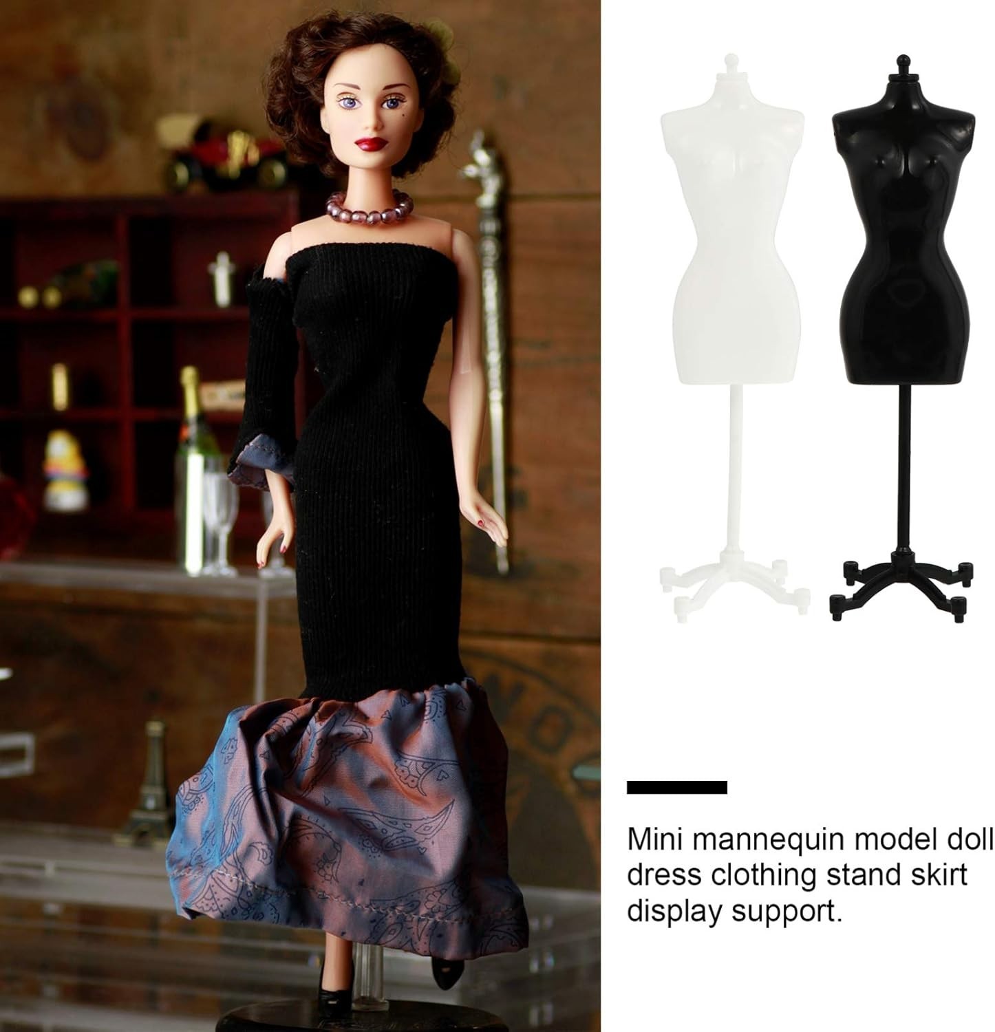 4/6PCS Doll Dress Form Mannequin Dress Form Torso Stand with Base Stand for Appa