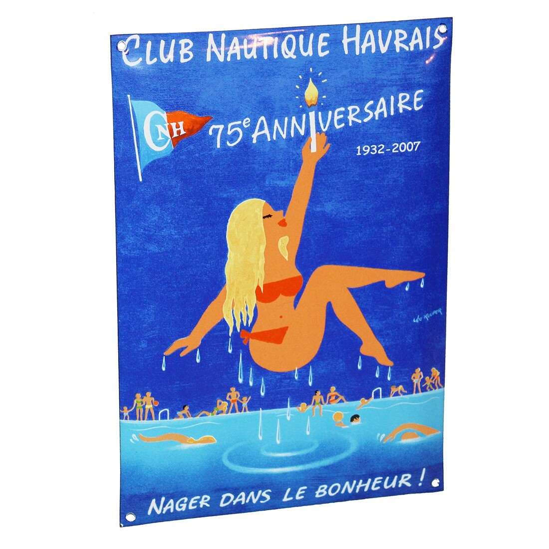 CNH Club Nautique Havrais 75th Anniversary Enamel Plaque 1932-2007