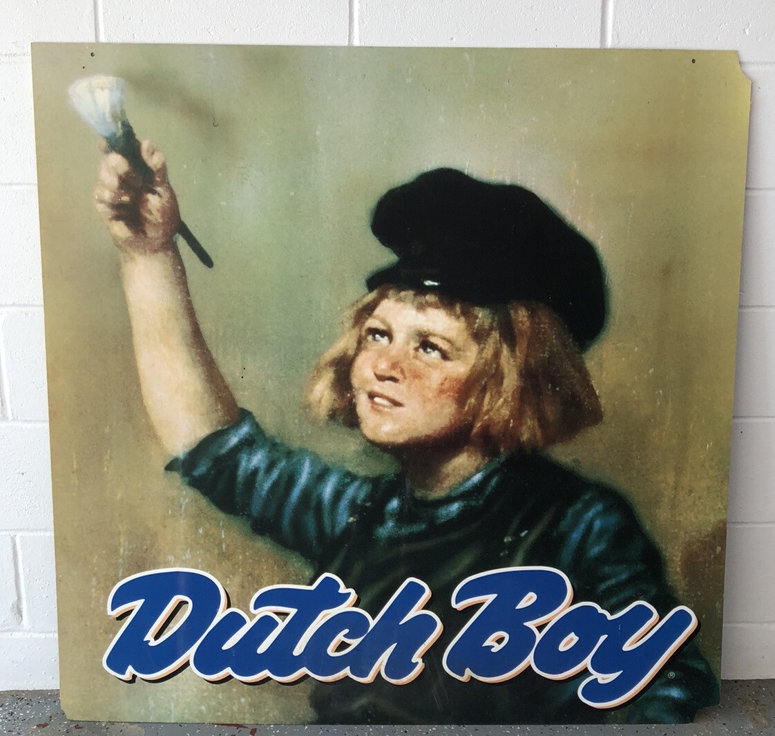 Dutch Boy Poster Advertisement Display Huge Cardboard Sign XL Double Sided Promo