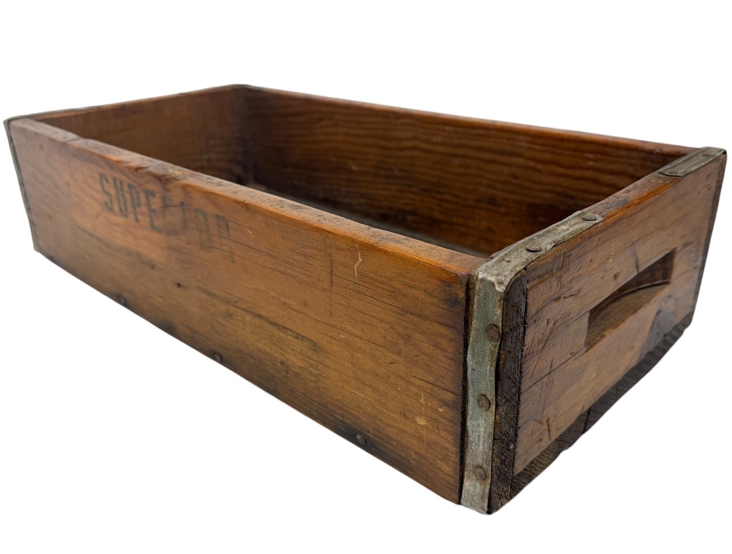Vintage SUPERIOR CONCRETE ACCESSORIES Wood Store Display Shelf Tray Crate