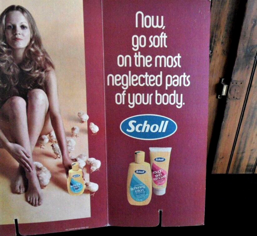 orig. 1970’s-80’s DR. SCHOLL’S **Store Display** with NUDE WOMAN and BABY CHICKS