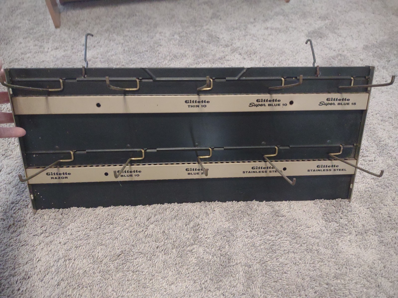 Vintage Gillette Razor Blade Store Display-Metal Advertising And Product Display