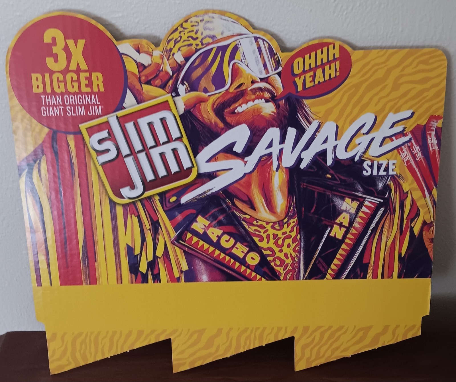 Macho Man Randy Savage Slim Jim Display 2025 Counter Cardboard Display Complete