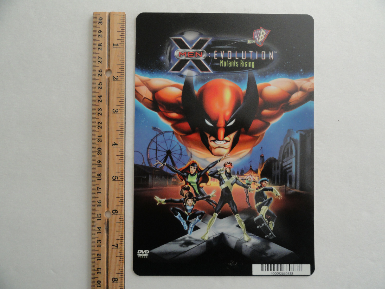 X-MEN EVOLUTION MUTANTS RISING – BLOCKBUSTER VIDEO BACKER CARD 5″X8″ – NO MOVIE
