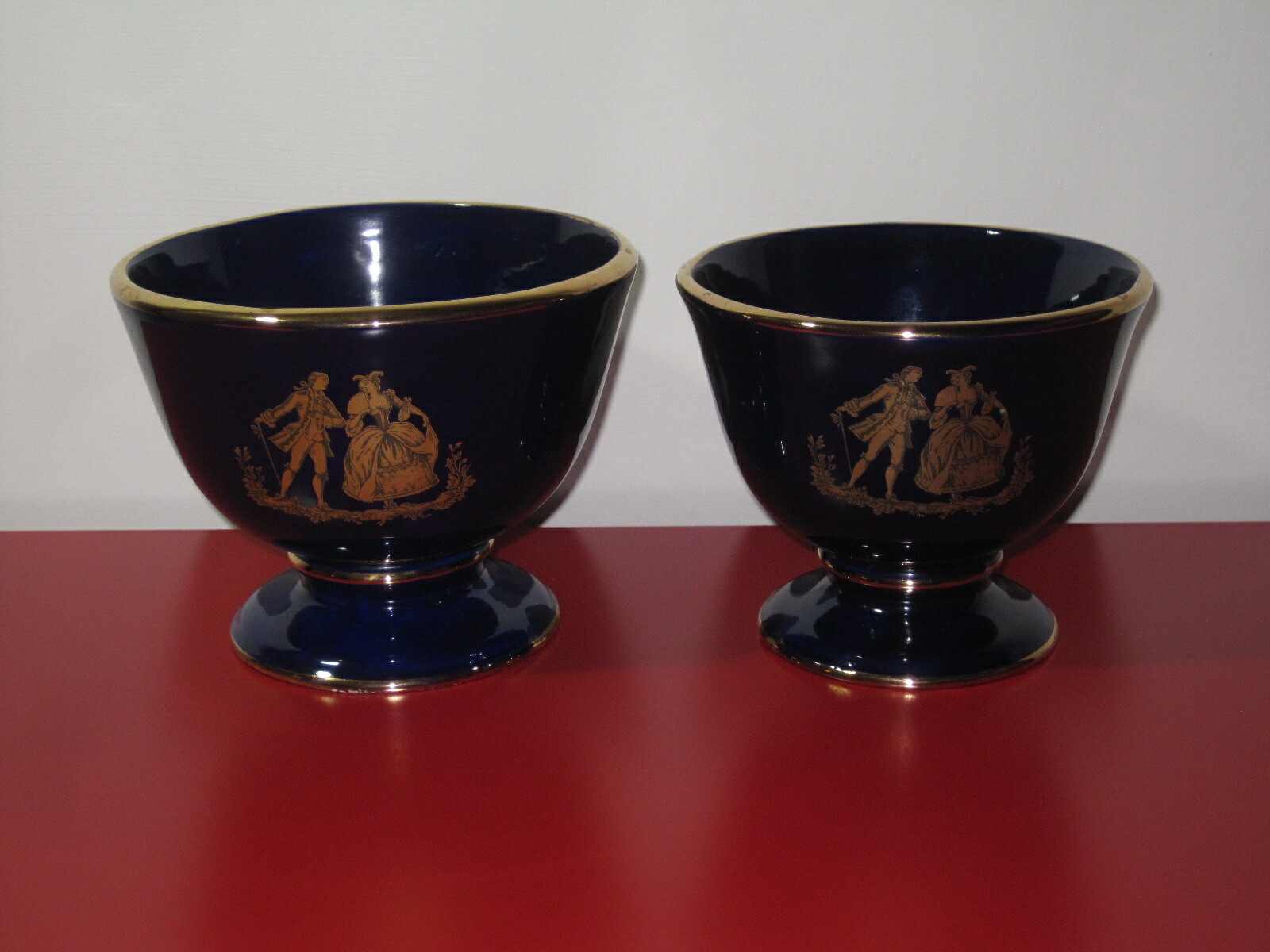 CAFFAREL PROCHET S.A. TORINO 2 Cup Vintage Candy Chocolate Holder Vase