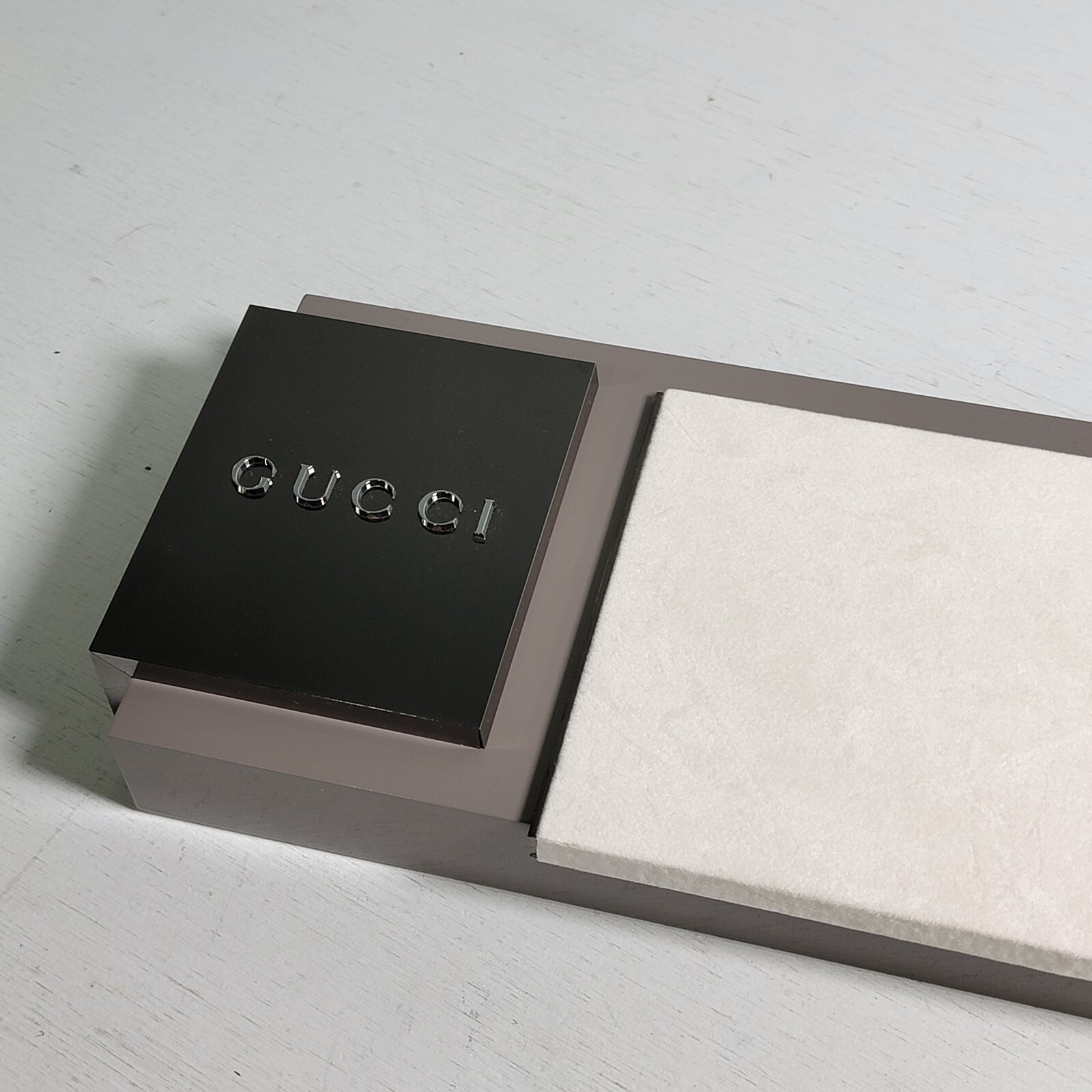 GUCCI Acrylic Felt Countertop Platform Display Shelf Watch Jewelry Store Dealer