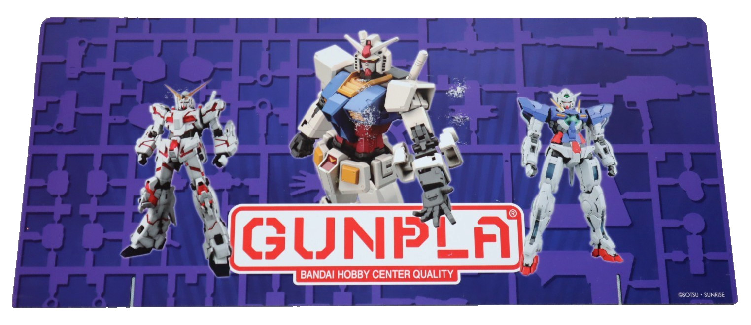 GUNPLA GUNDAM MODEL STORE DISPLAY DOUBLE-SIDE PROMO SIGN BANDAI HOBBY SOTSU RARE