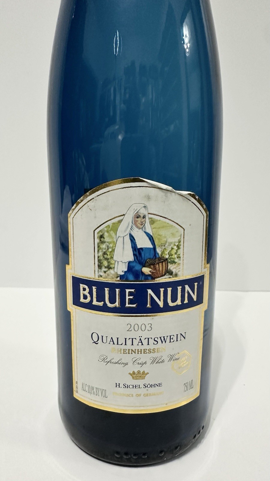 Rare Vintage Blue Nun Advertising Display Stand 1960’S-1970’S Bottle Empty