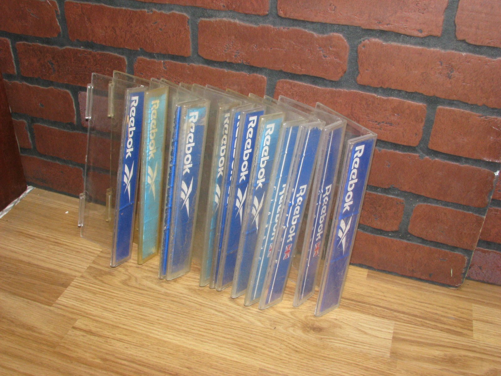 Vintage Slat Wall Display Shoe Shelf Reebok Lot of 12