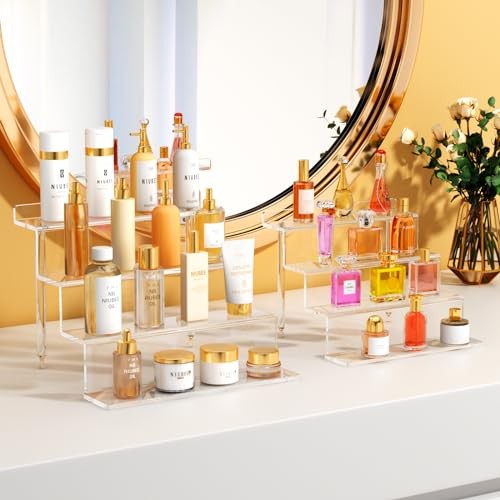 NIUBEE Acrylic Riser Display Shelf, Clear Display Stand for Amiibo Funko POP