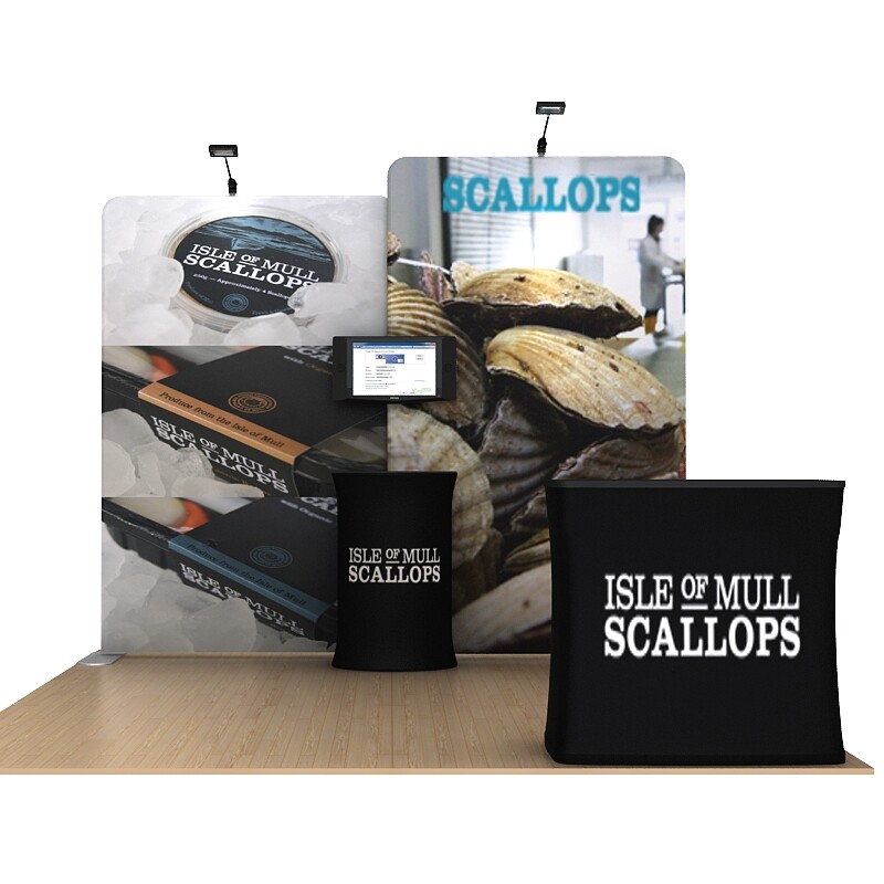 10ft Back Wall Trade Show Display Booth Pop Up Stand with Custom Graphic Print