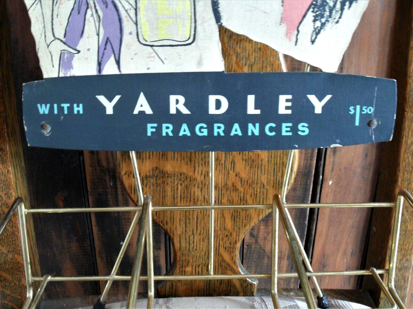 orig. 1950’s-60’s YARDLEY Of LONDON **Metal/Cardboard Perfume Store Display**