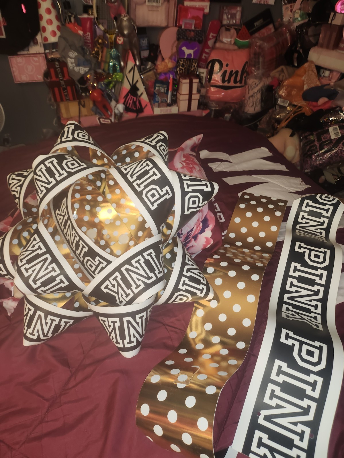 Large htf Victorias Secret PINK display bow