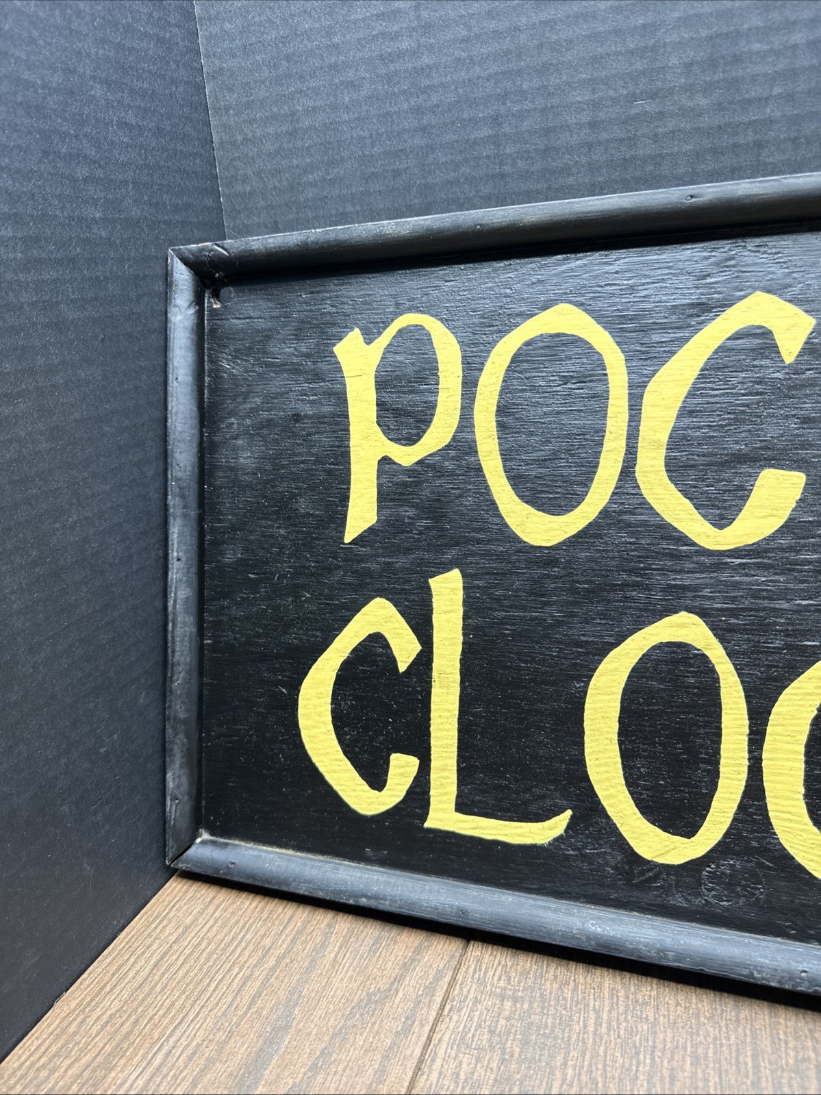 Vintage Wood – POCKET WATCH CLOCK REPAIR – STORE DISPLAY SIGN 36×12