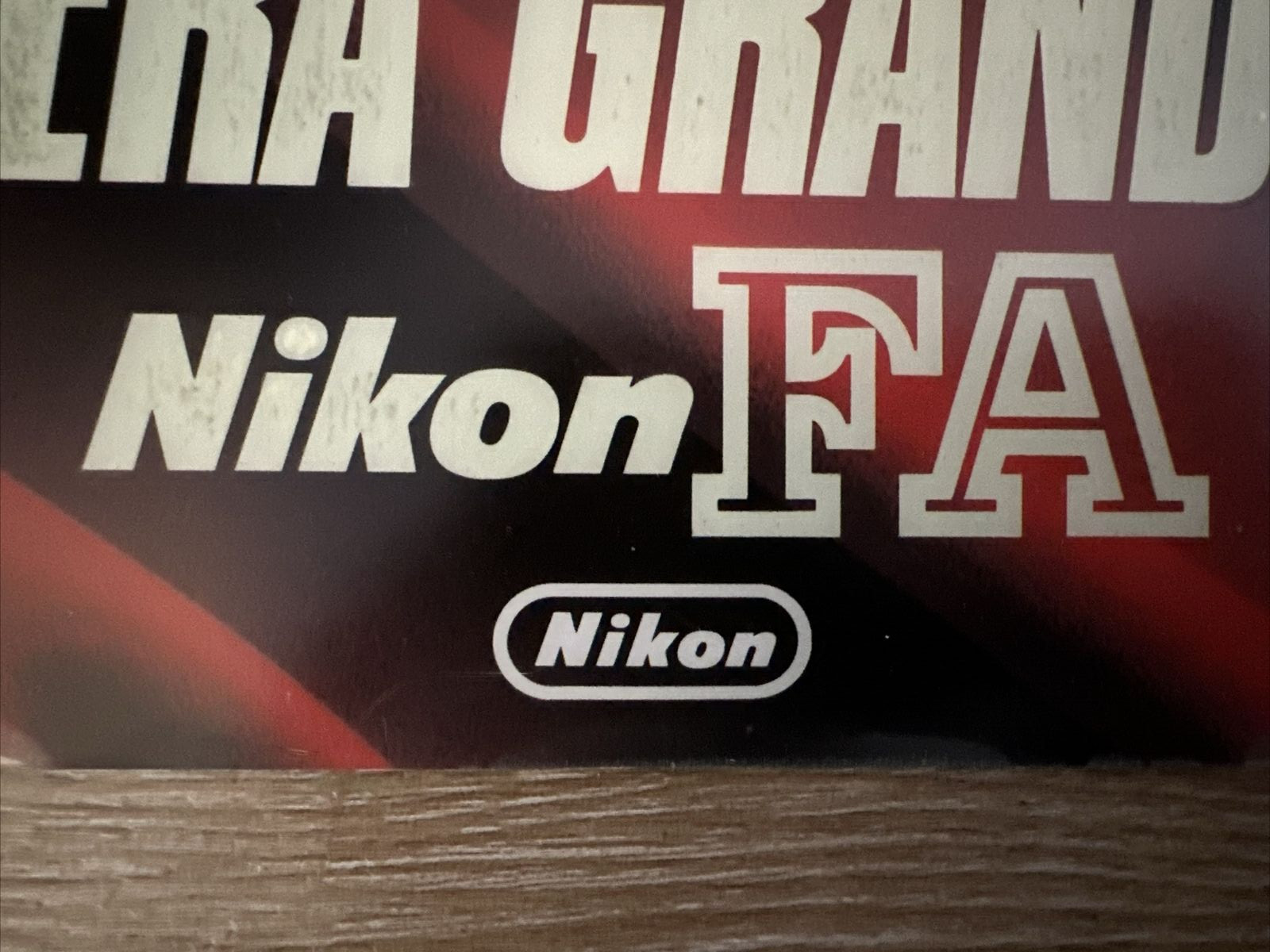 Vintage Nikon FA Camera Grand Prix Advertising Display Sign Counter Mat