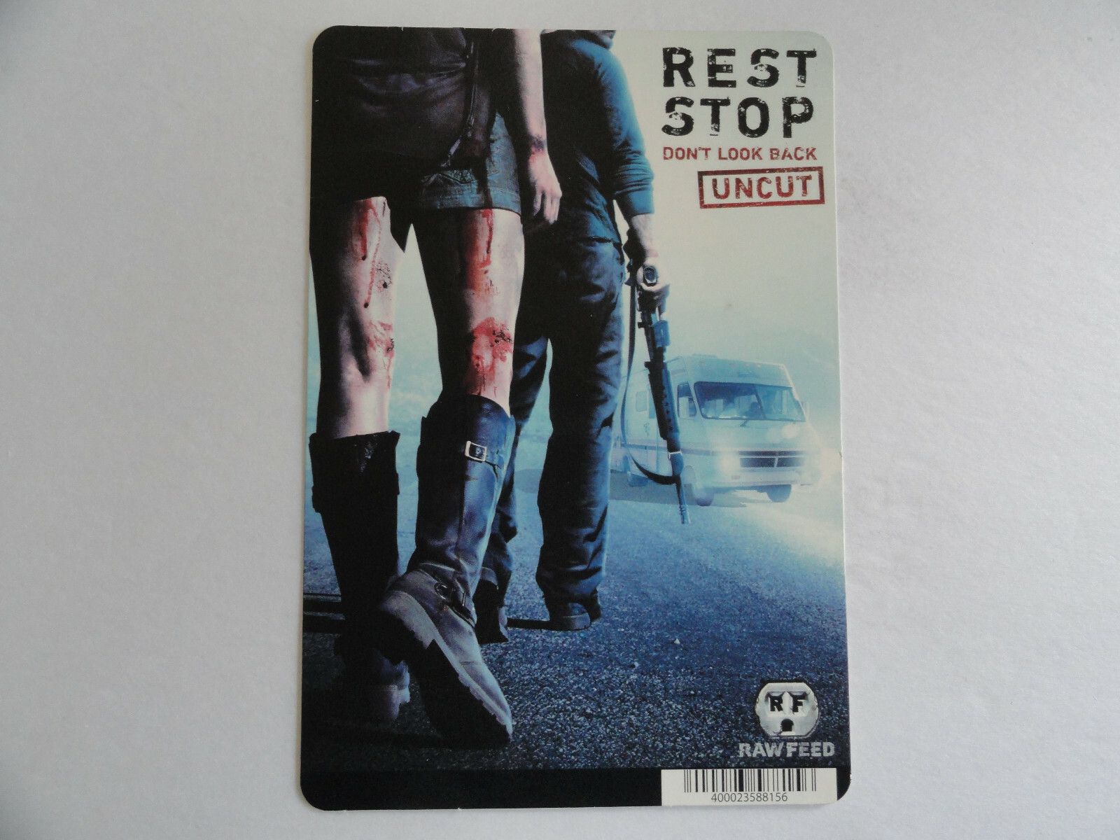 REST STOP – BLOCKBUSTER VIDEO BACKER CARD 5″X8″ NO MOVIE