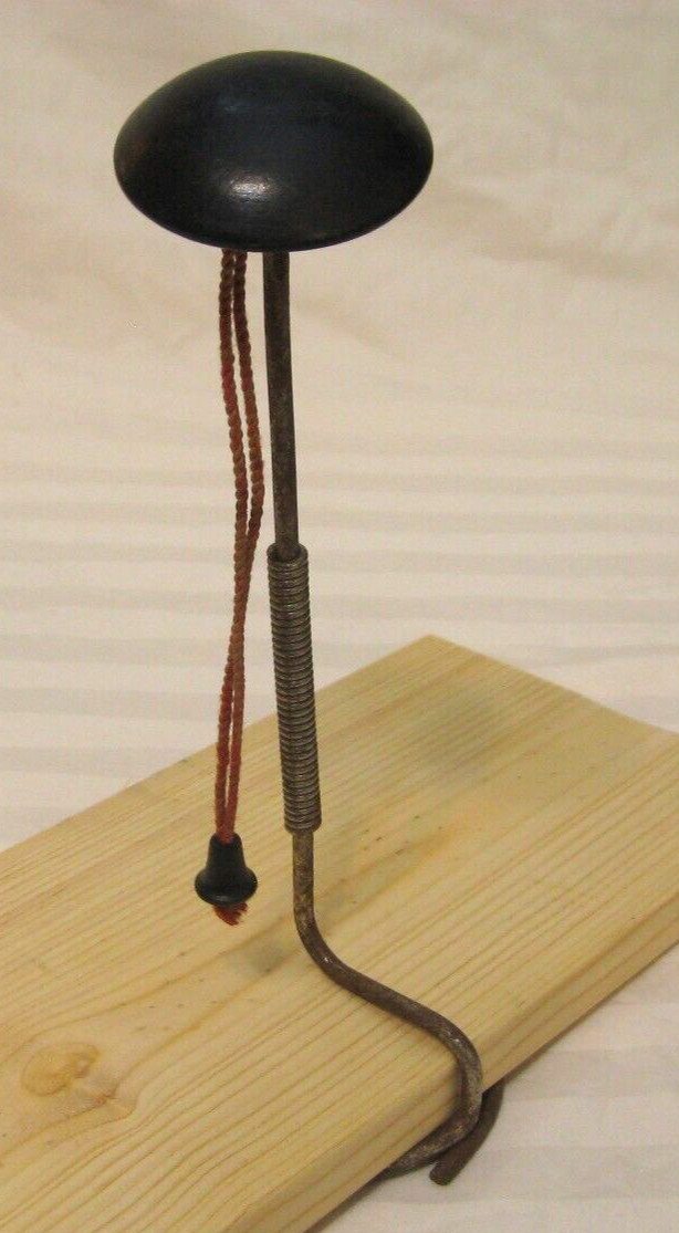 Hat Wig Stand Holder Antique Vintage Millinery Store Display with Clamp Wood Top